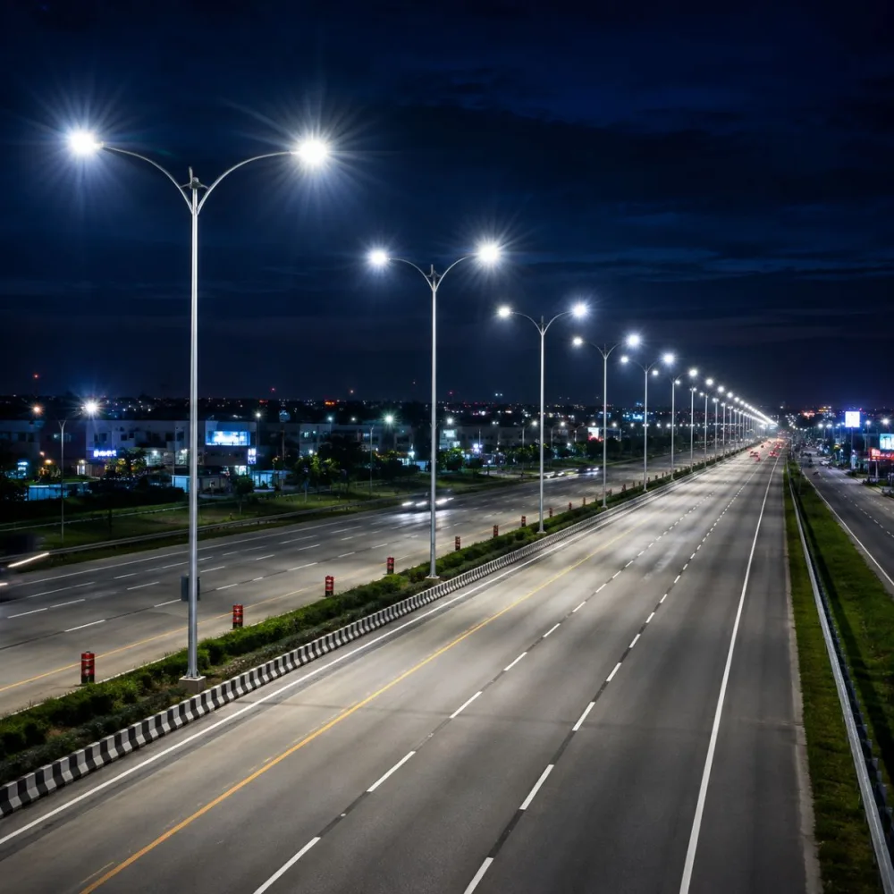 Headline: Dark Roads Need Strong Street Light Poles