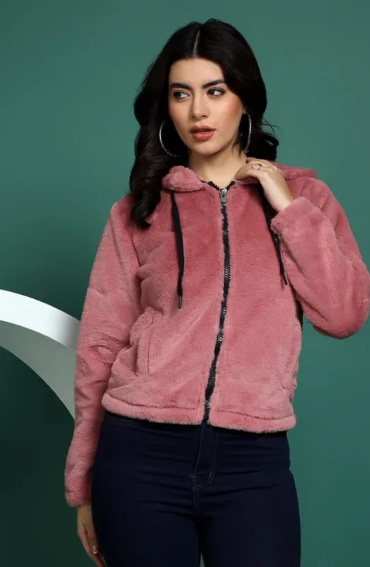 Hooded Winter Jacket with Front Pockets